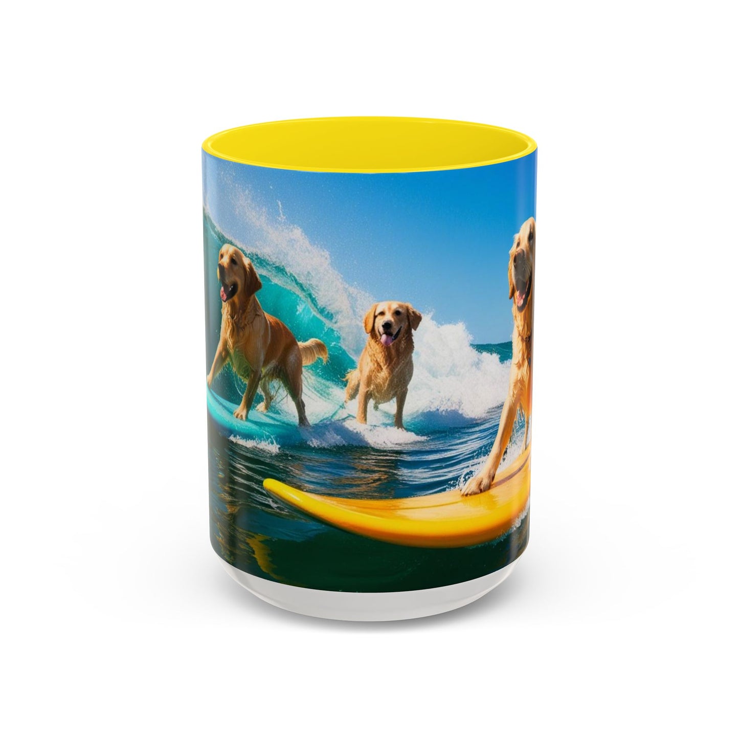 Mug à café Surf Dogs Accent - Cadeau idéal pour les amoureux des chiens