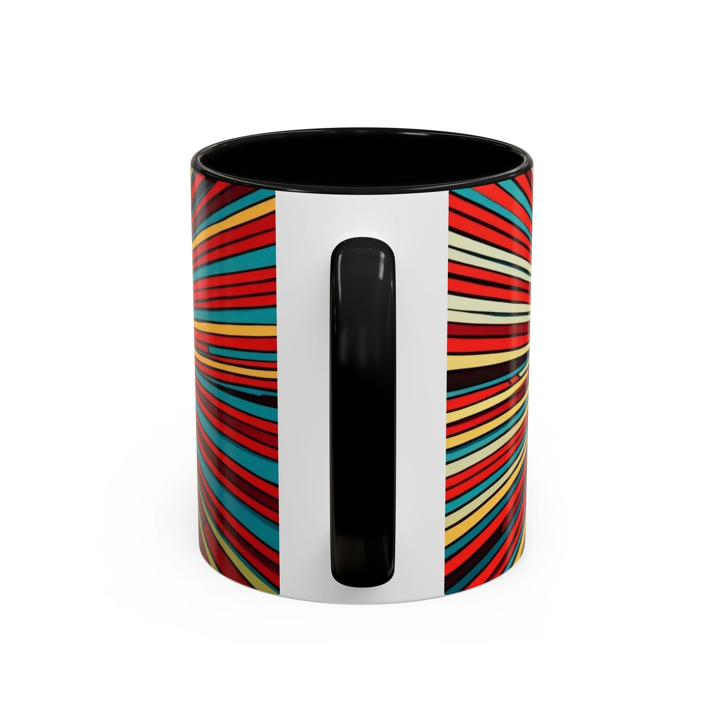 Optical Illusion Accent Mug – Ceramic Coffee Cup