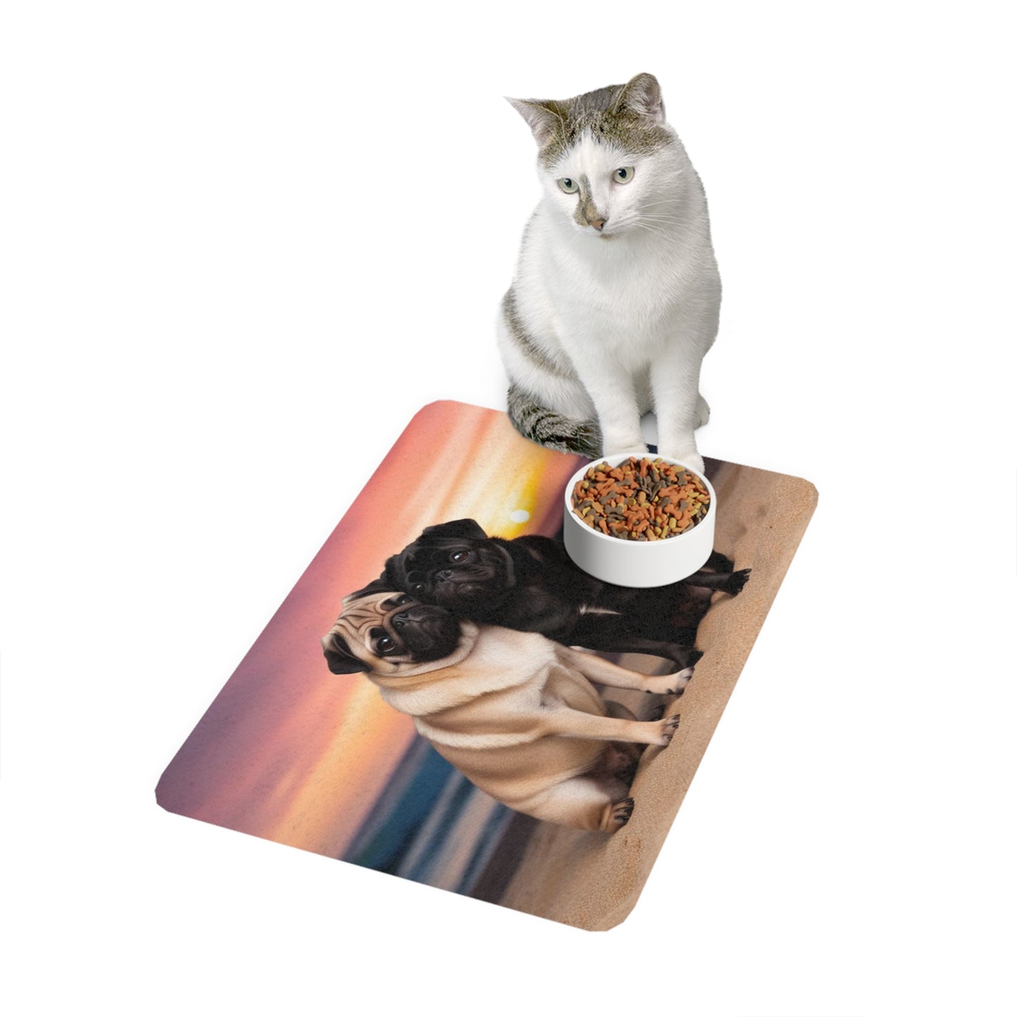 Pet Food Mat (12x18) - Pug Love
