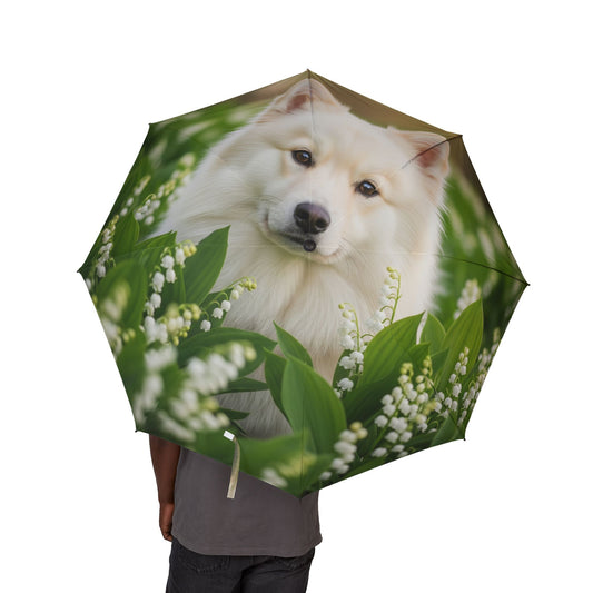 Finnish Lapphund Semi-Automatic Foldable Umbrella