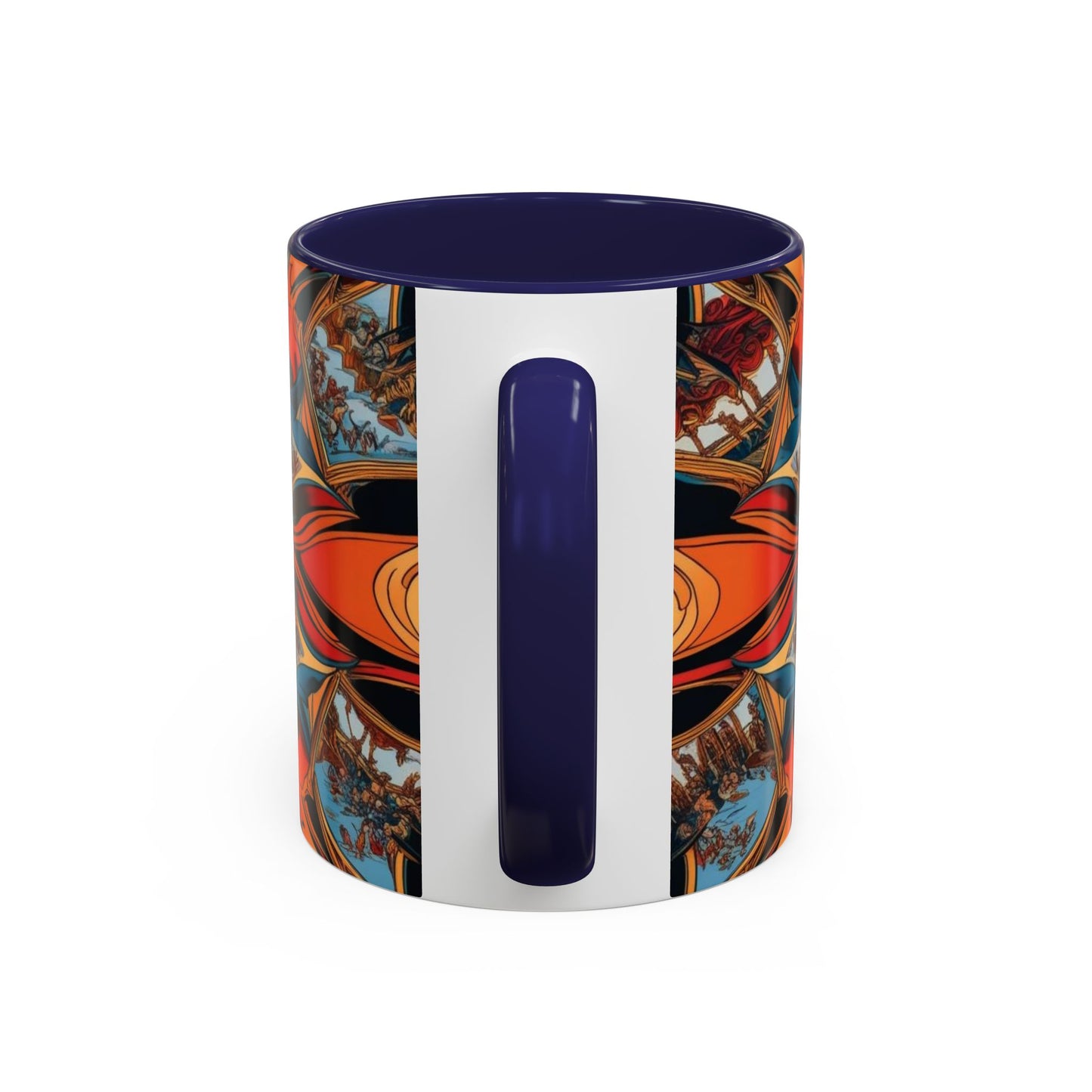 Optical Illusion Accent Mug – Ceramic Coffee Cup
