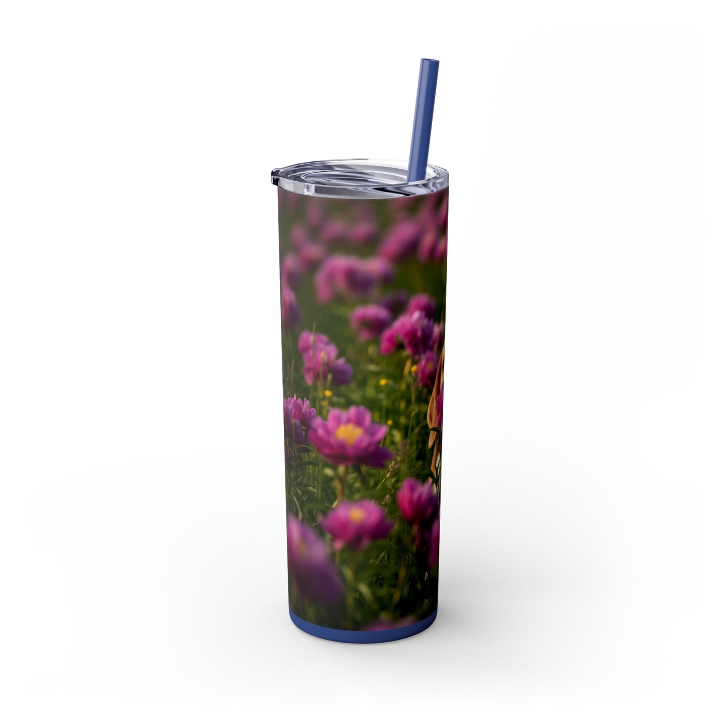 Beagle Skinny Tumbler with Straw, 20oz