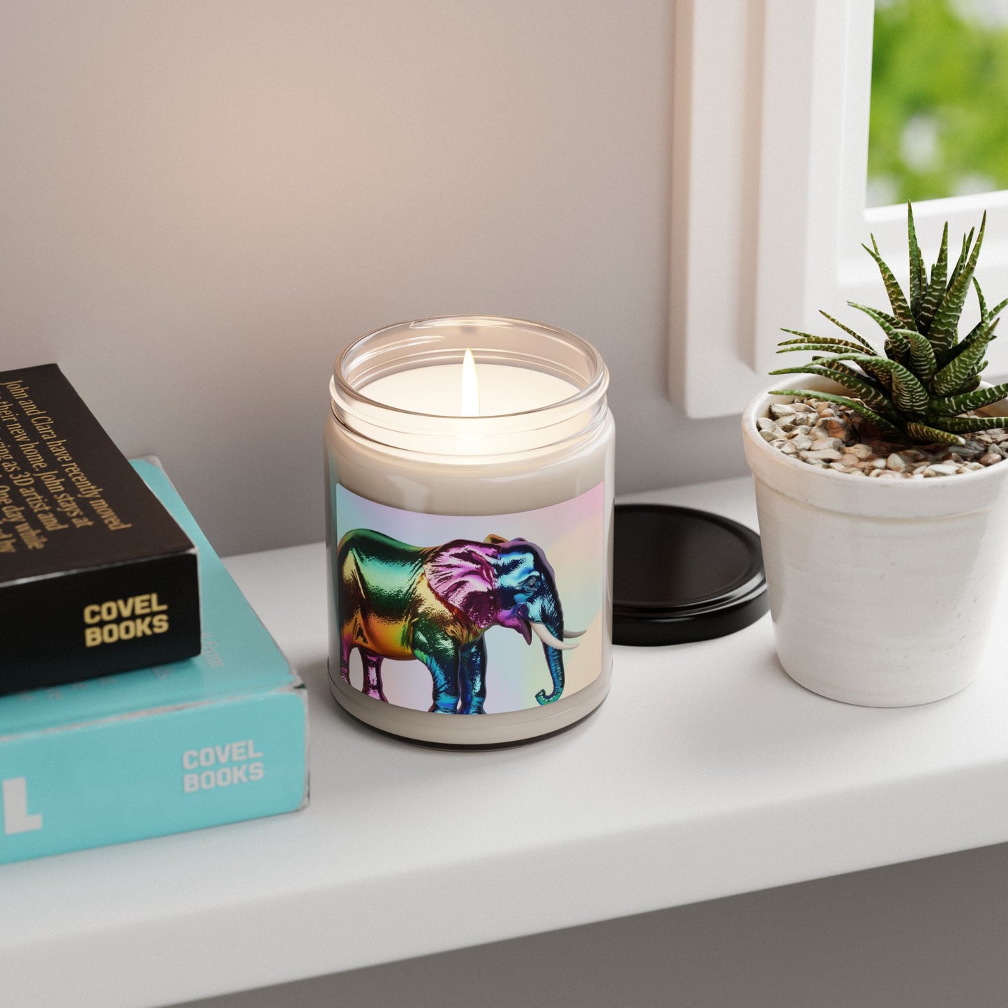 Rainbow Elephant- Scented Soy Candle, 9oz