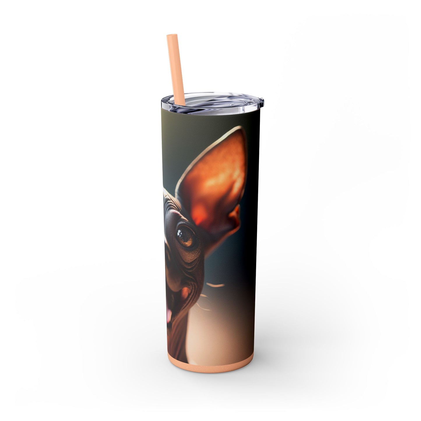 Xoloitzcuintli Skinny Tumbler with Straw, 20oz