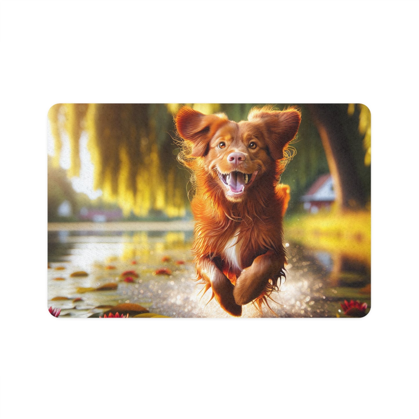 Pet Food Mat (12x18) - Nova Scotia Duck Trolling Retriever