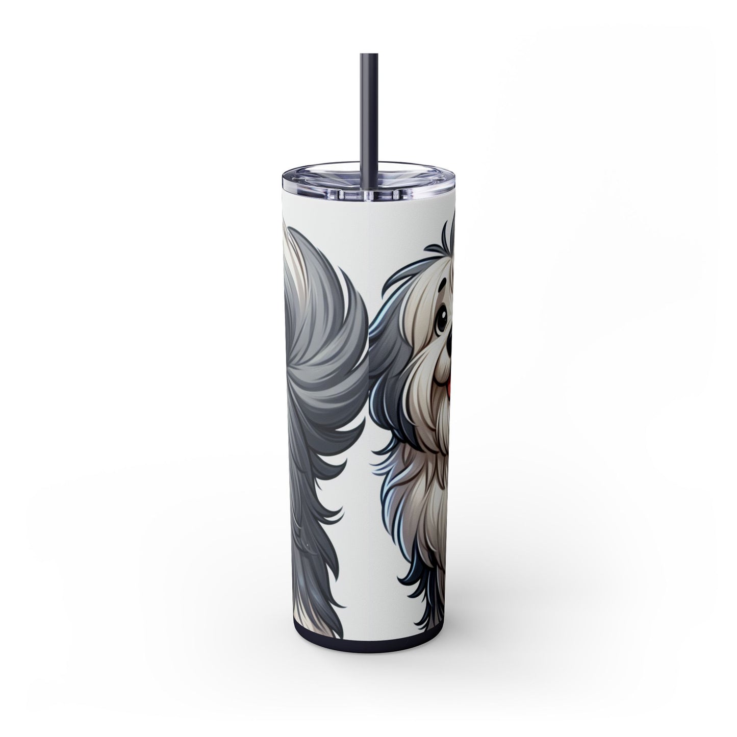 Old English Sheepdog Tumbler with Straw, 20oz