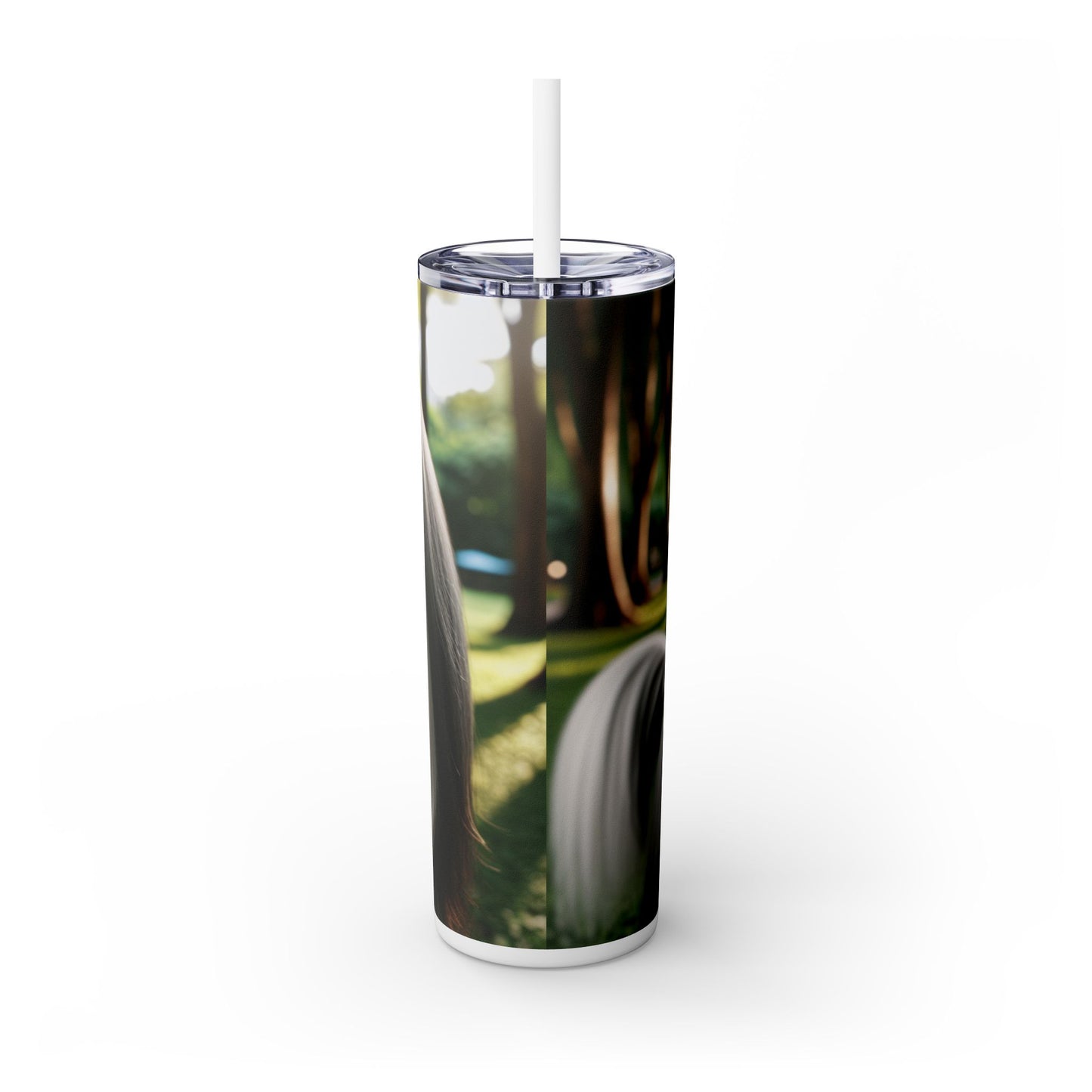 Tibetan Terrier Skinny Tumbler with Straw, 20oz