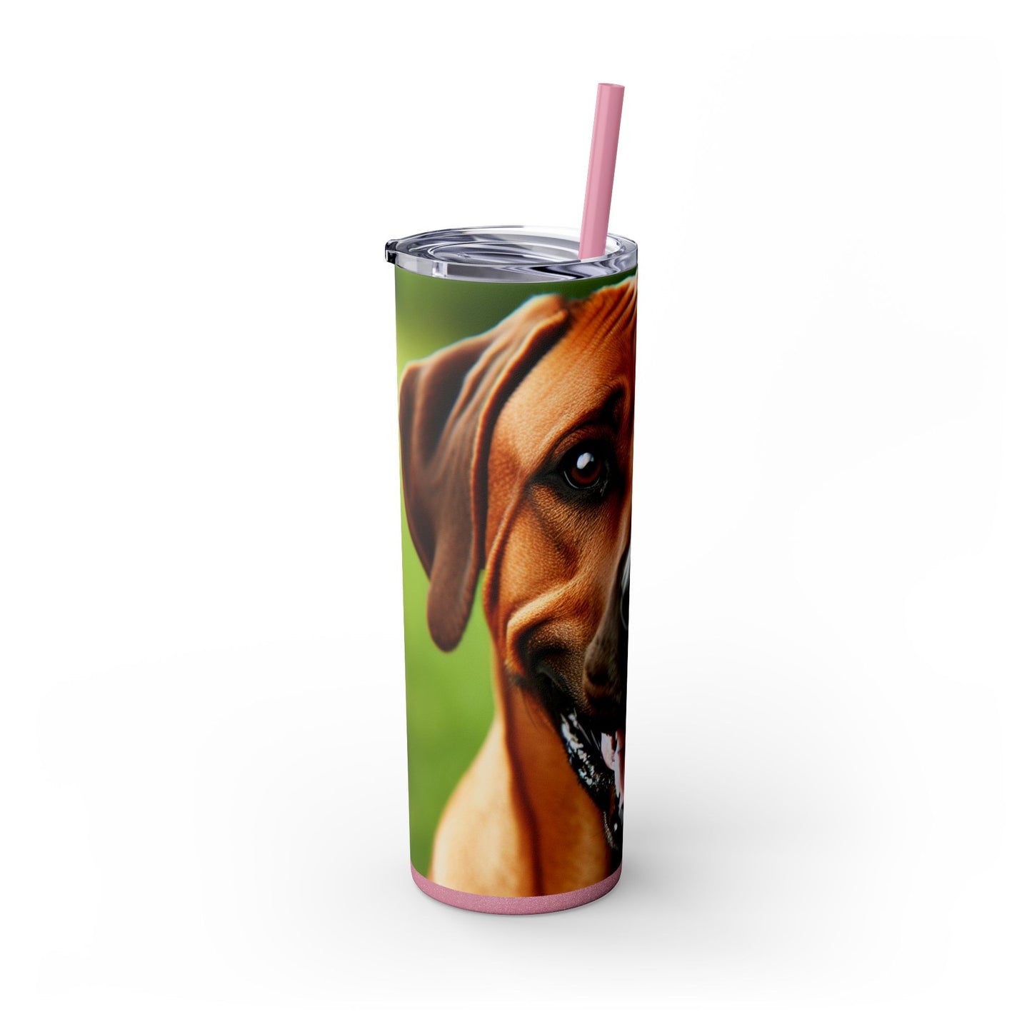 Rhodesian Ridgeback Skinny Tumbler with Straw, 20oz