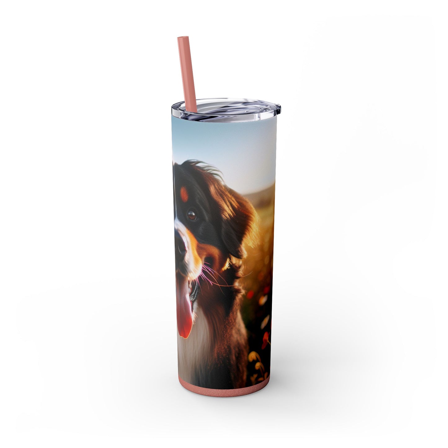 Bernese Mountain Dog Tumbler with Straw, 20oz