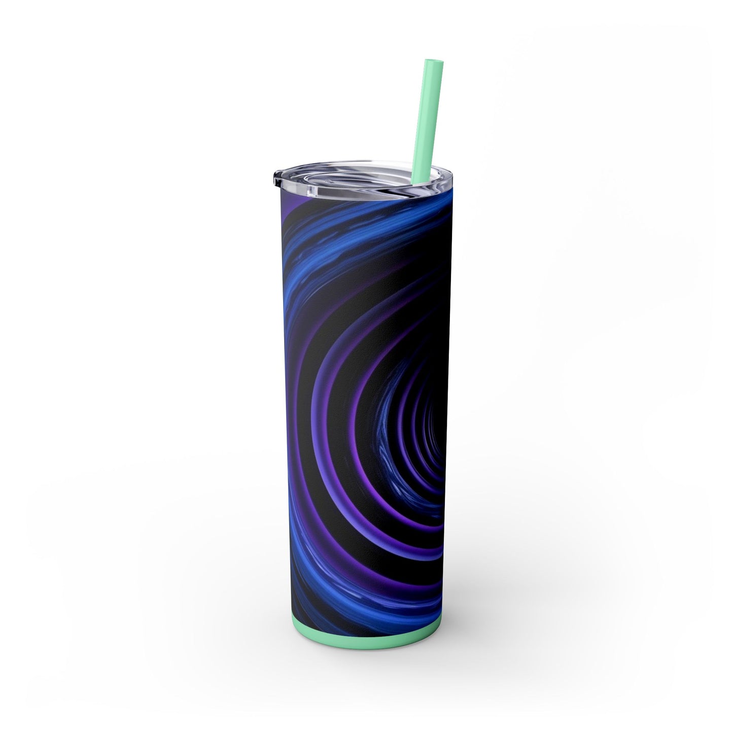 Optical Illusion Skinny Tumbler with Straw, 20oz