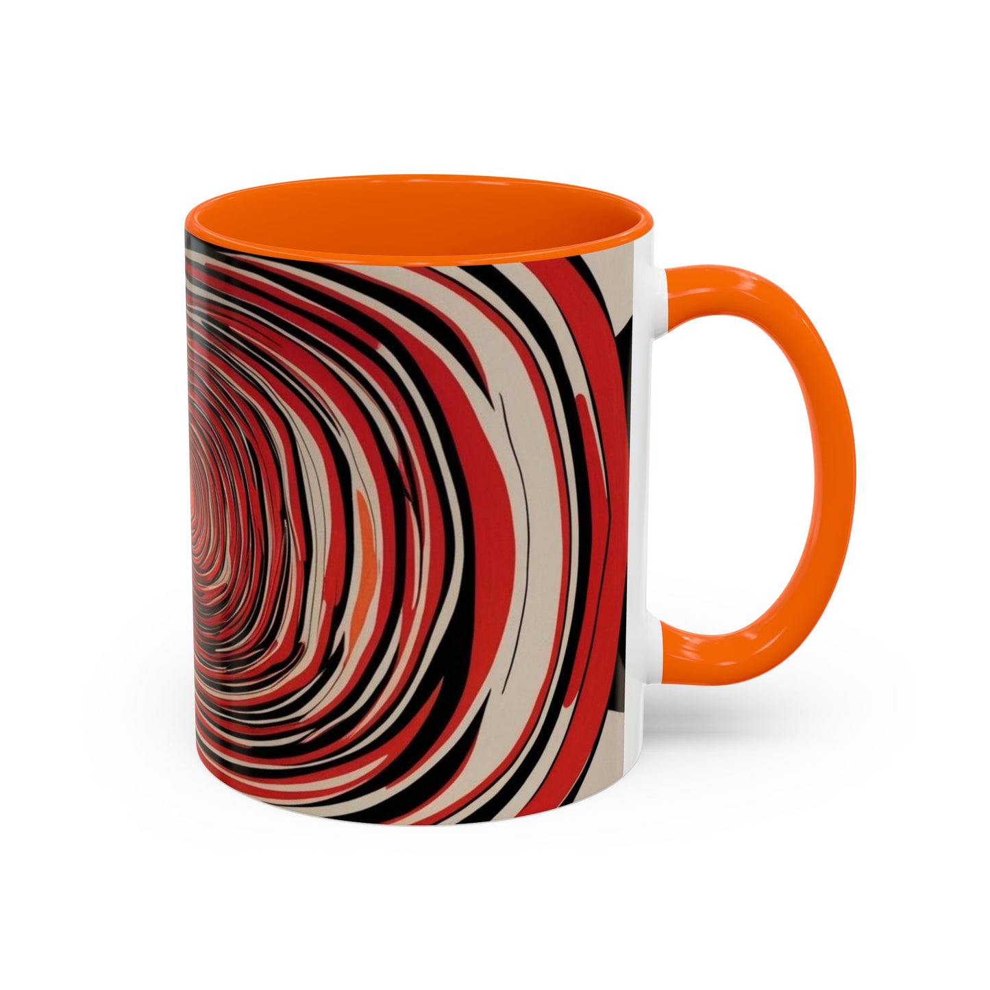 Optical Illusion Accent Mug – Ceramic Coffee Cup
