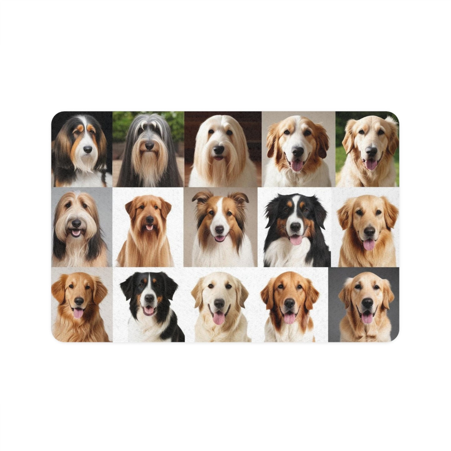 Pet Food Mat (12x18) - Longhaired Dogs