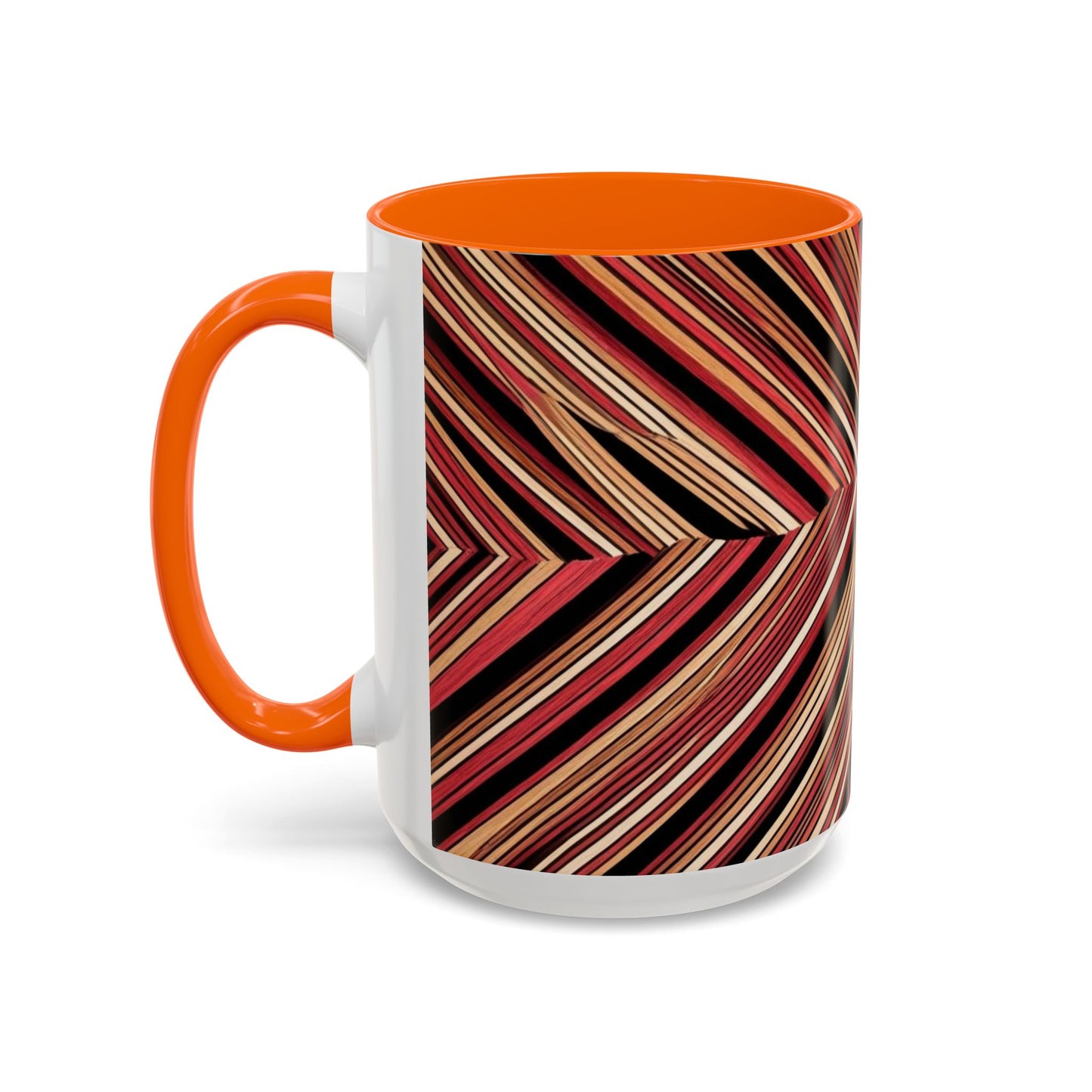 Optical Illusion Accent Mug – Ceramic Coffee Cup
