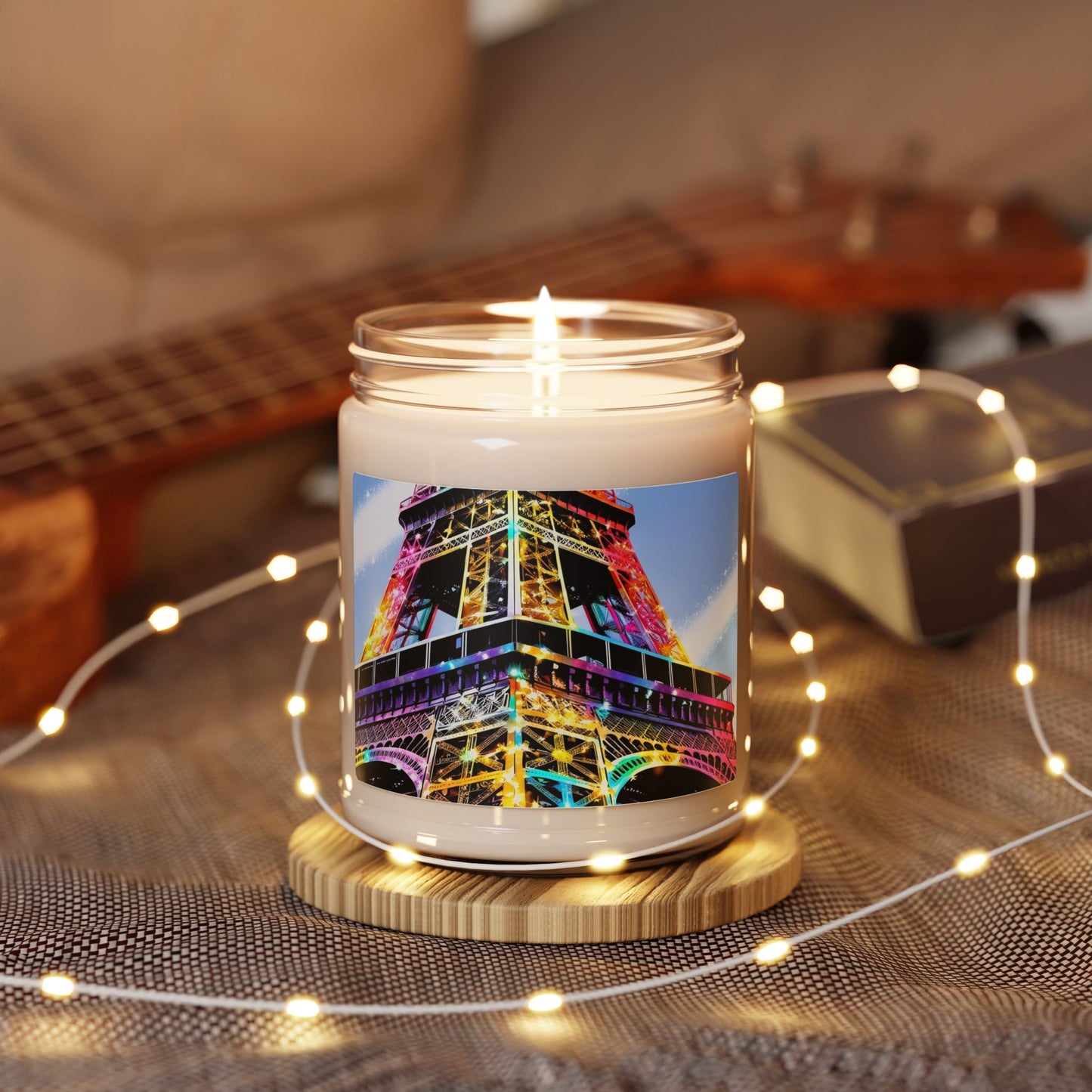 Rainbow Eiffel Tower La Tour Eiffel- Scented Soy Candle, 9oz