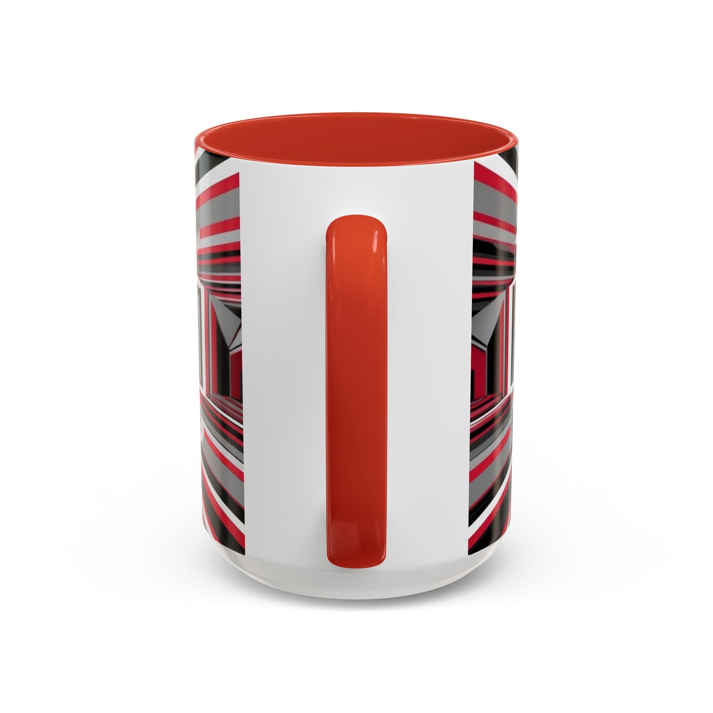 Optical Illusion Accent Mug – Ceramic Coffee Cup