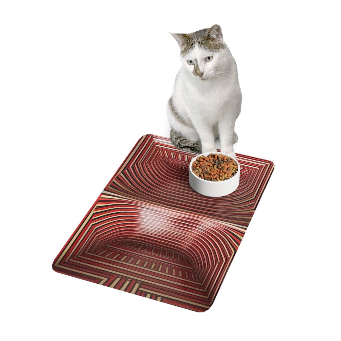 Pet Food Mat (12x18) - Optical Illusion