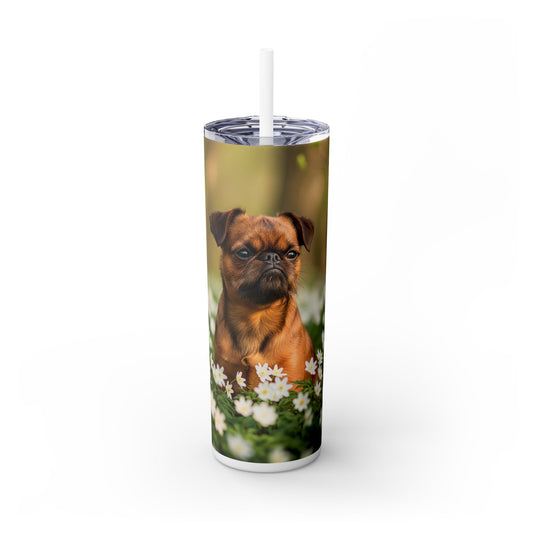 Brussels Griffon Tumbler with Straw, 20oz