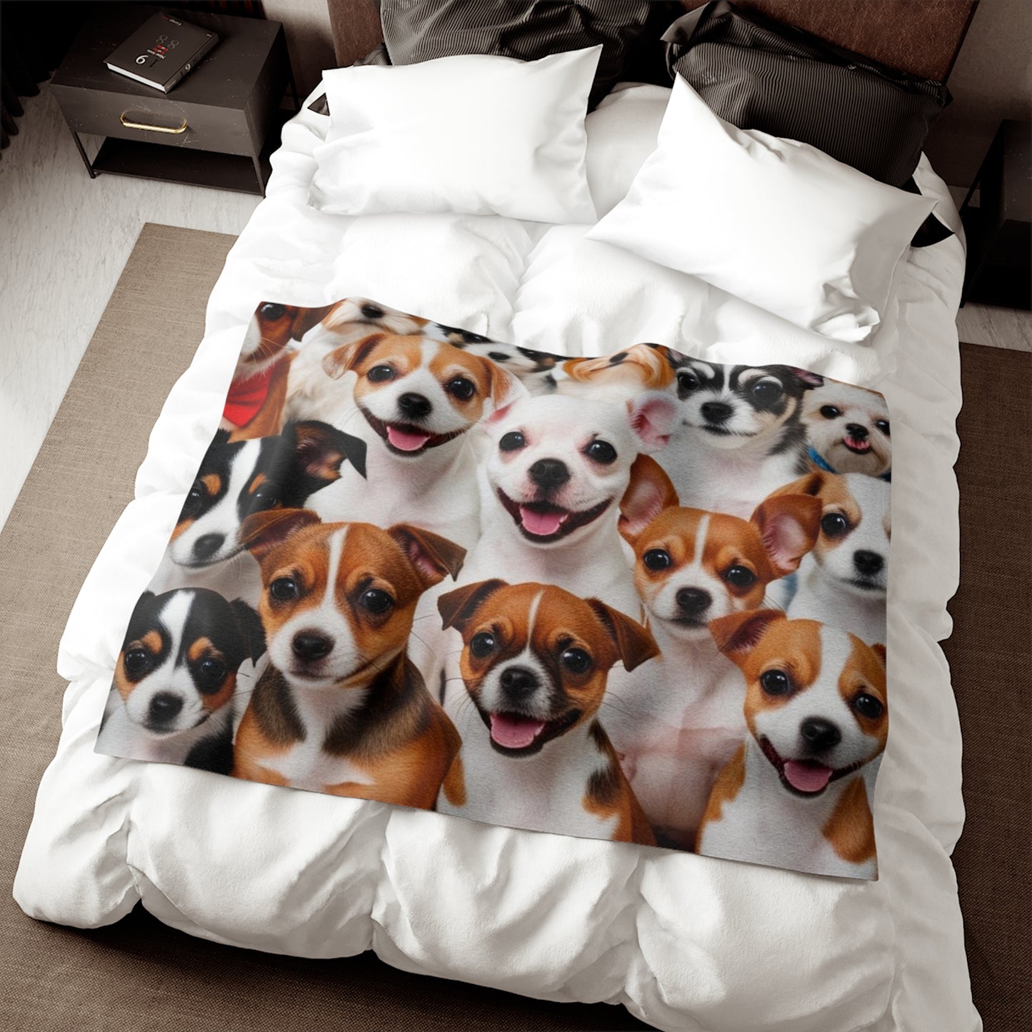 Tiny Dogs Sweatshirt Blanket