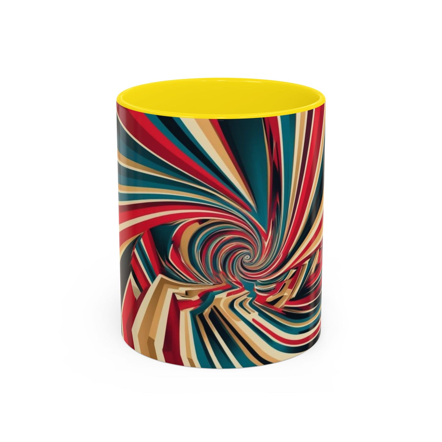 Optical Illusion Accent Mug – Ceramic Coffee Cup