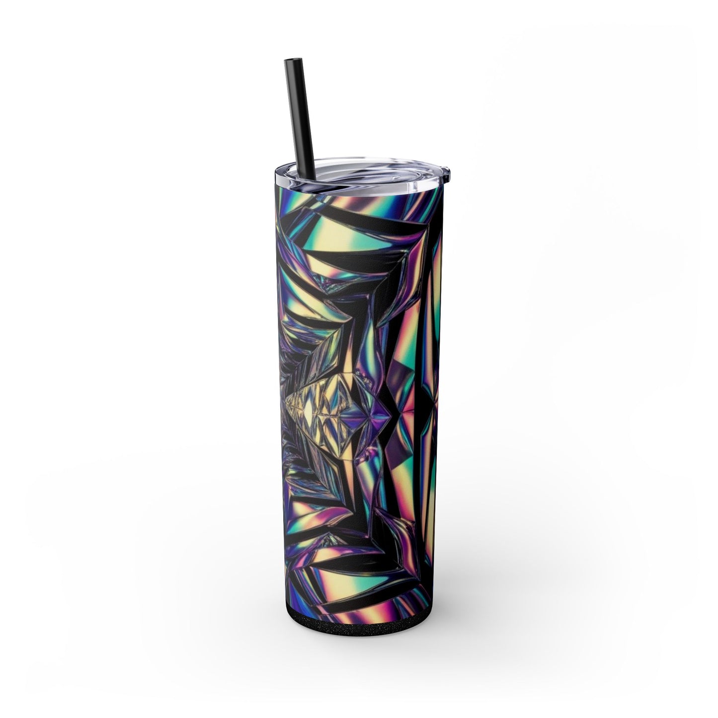 Optical Illusion Skinny Tumbler with Straw, 20oz