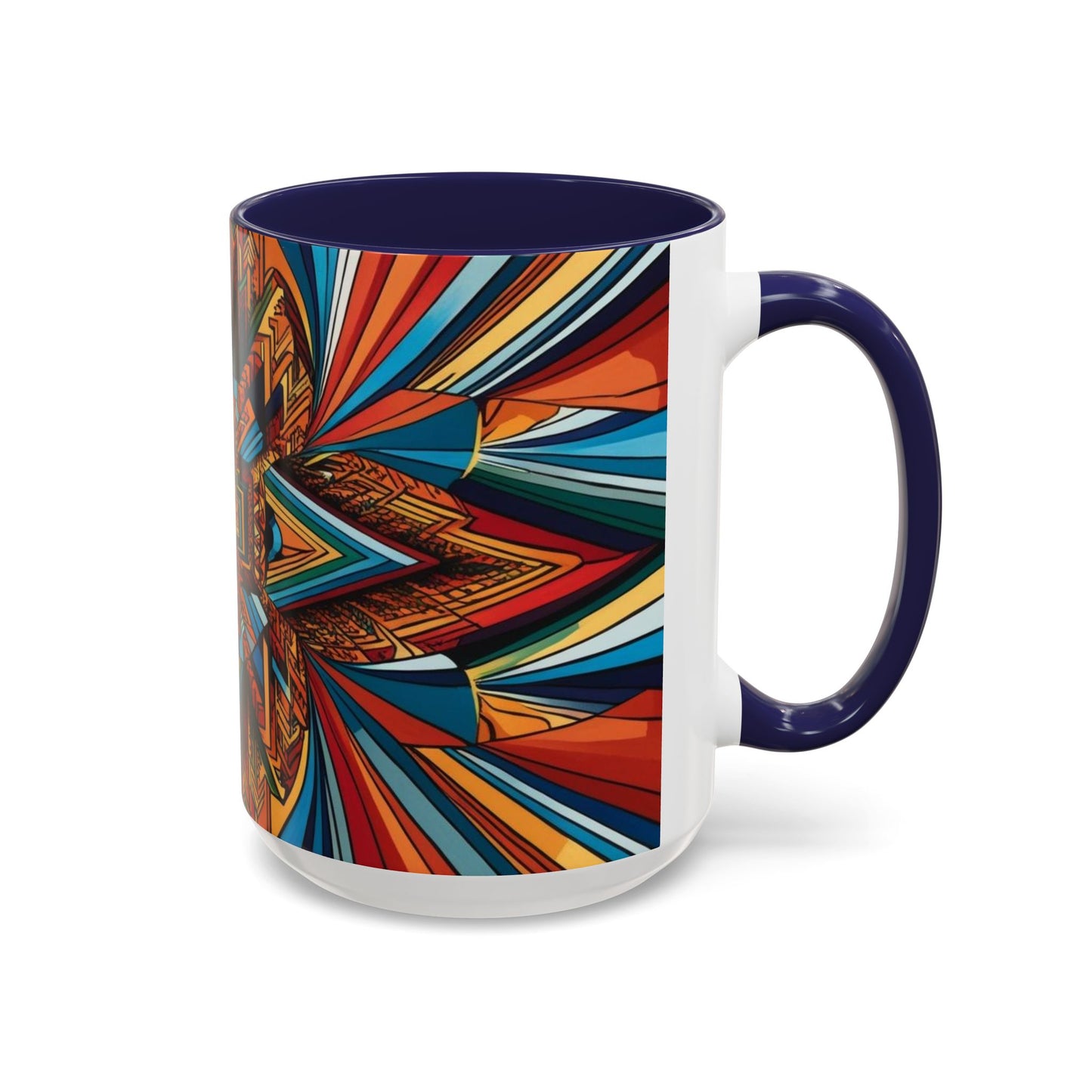 Optical Illusion Accent Mug – Ceramic Coffee Cup