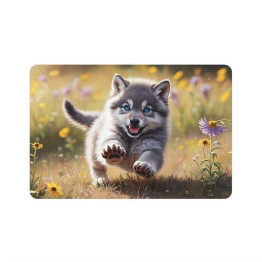 Pet Food Mat (12x18) - Wolf Cub