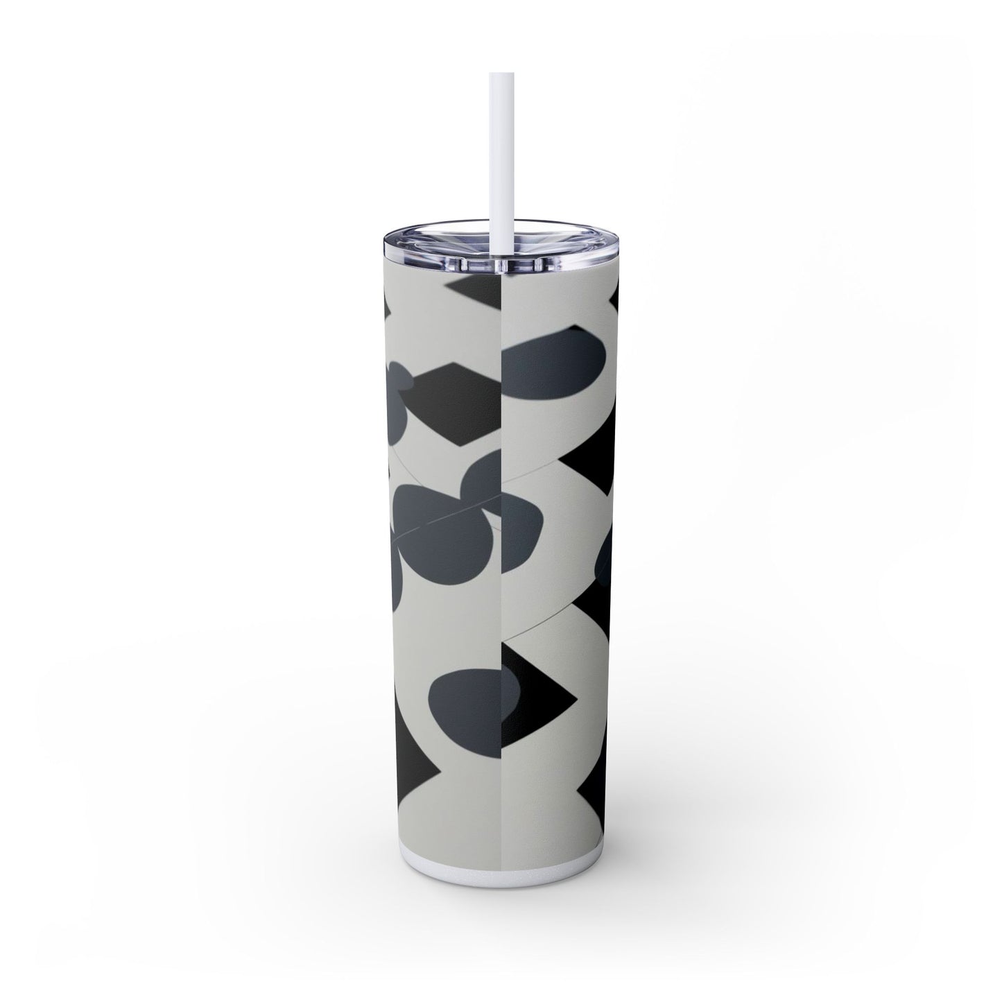 Optical Illusion Skinny Tumbler with Straw, 20oz