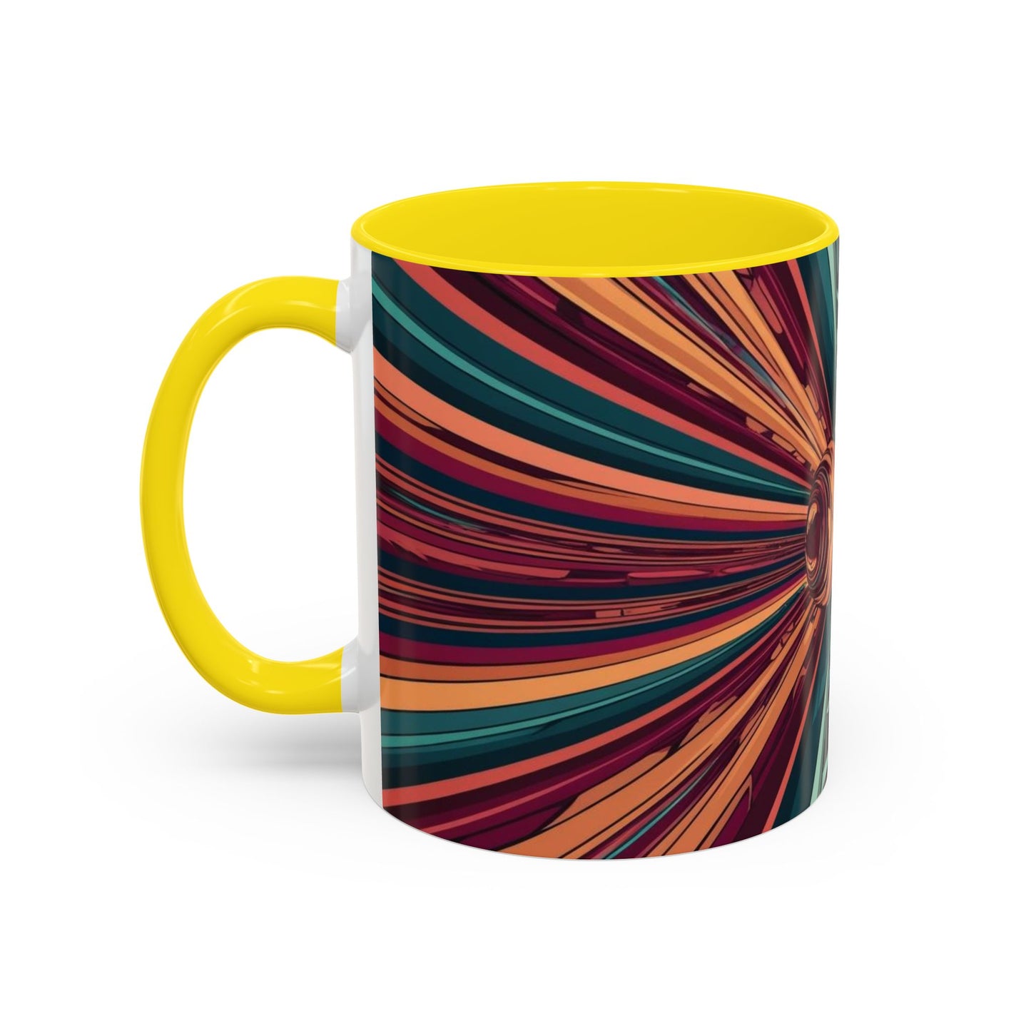 Optical Illusion Accent Mug – Ceramic Coffee Cup