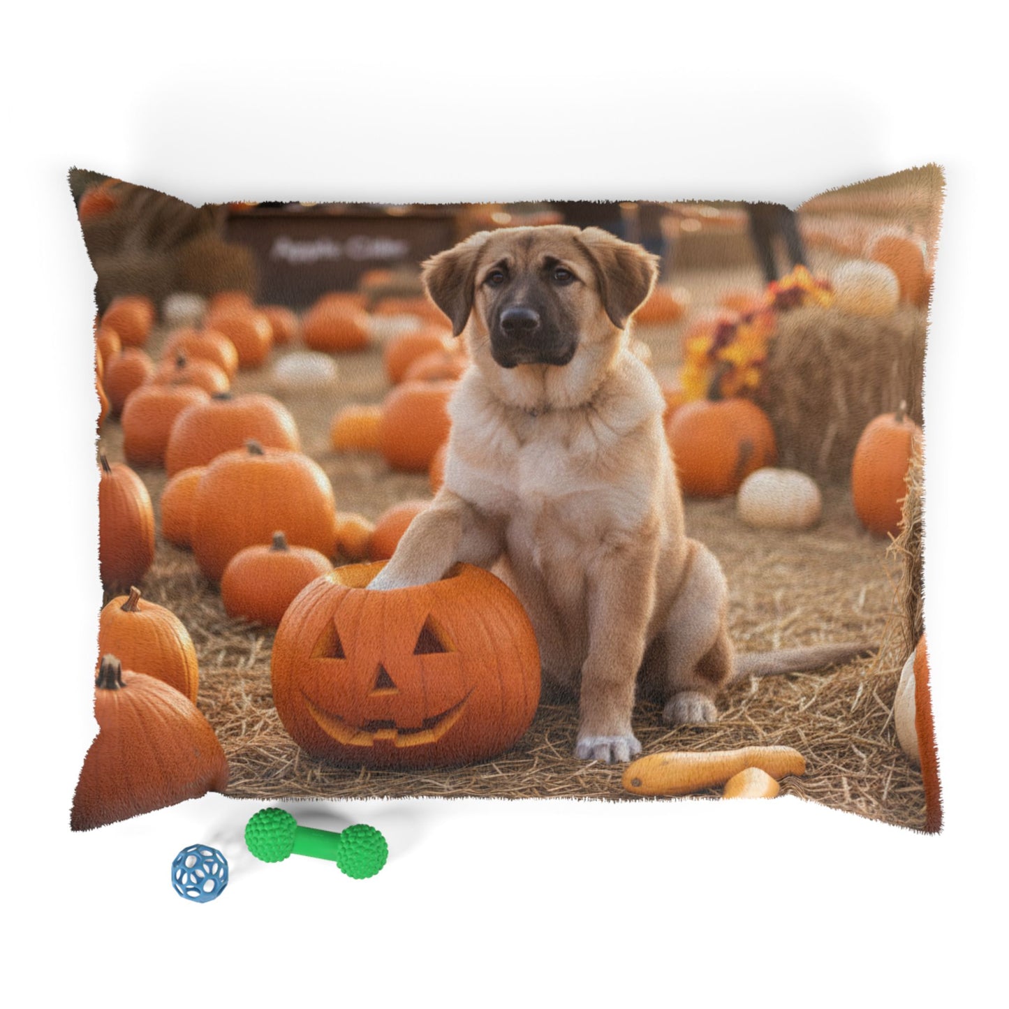 Autumn Pumpkin Patch Pet Bed