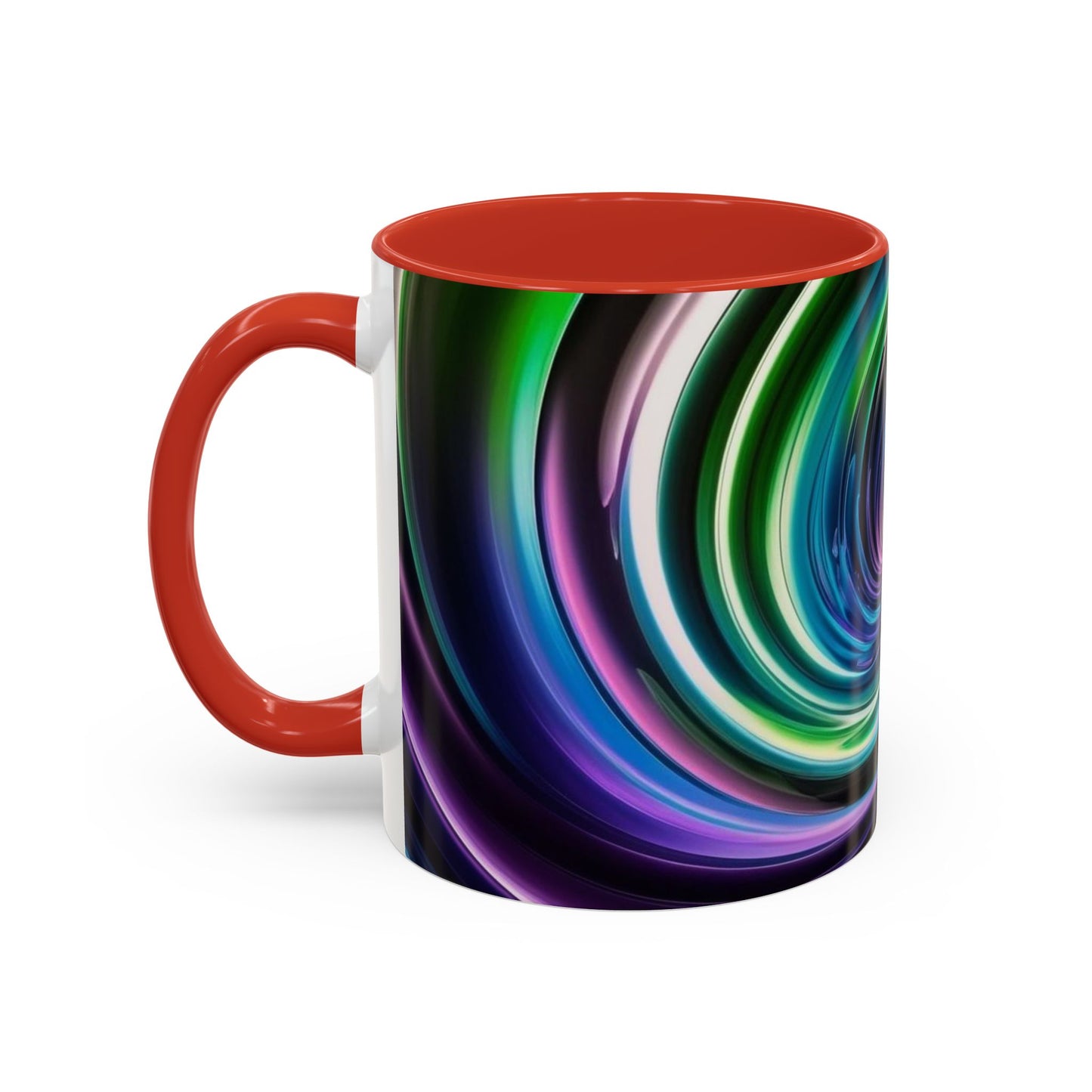 Optical Illusion Accent Mug – Ceramic Coffee Cup