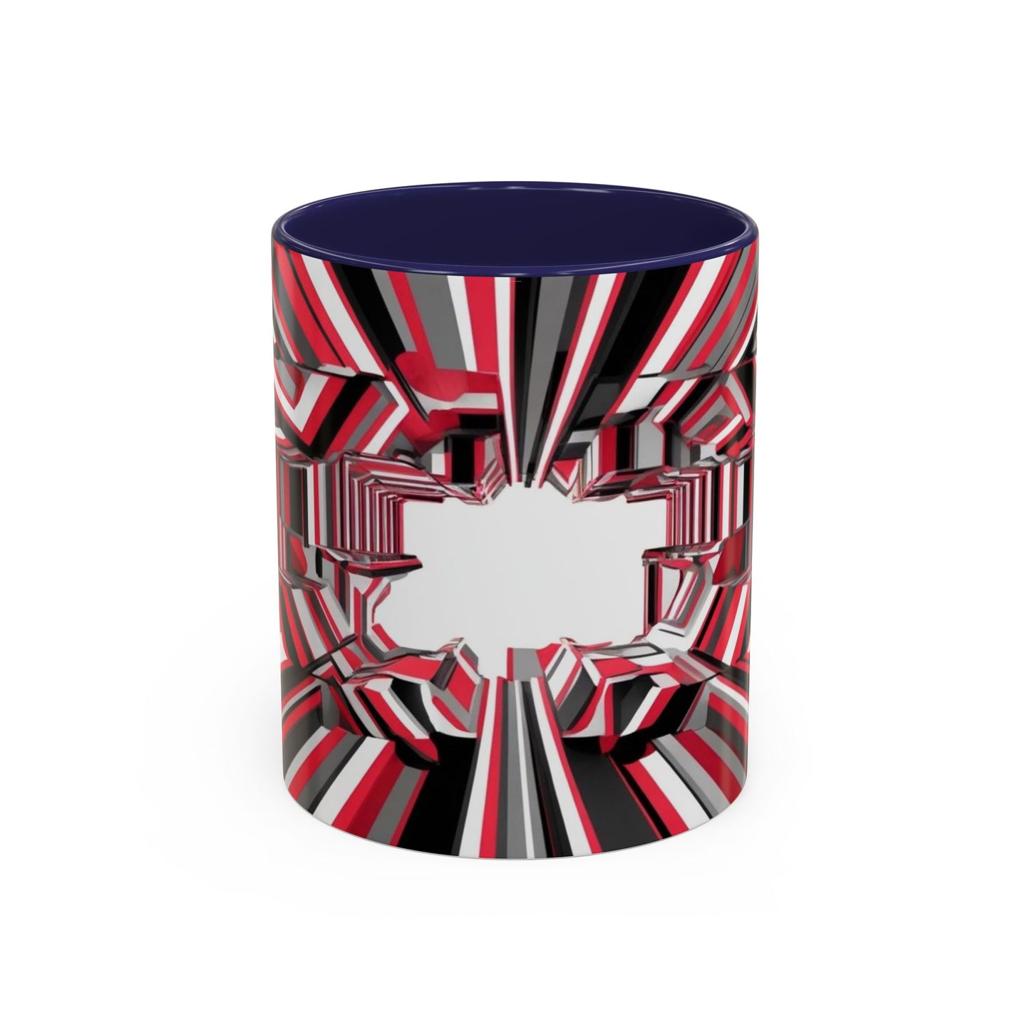 Optical Illusion Accent Mug – Ceramic Coffee Cup