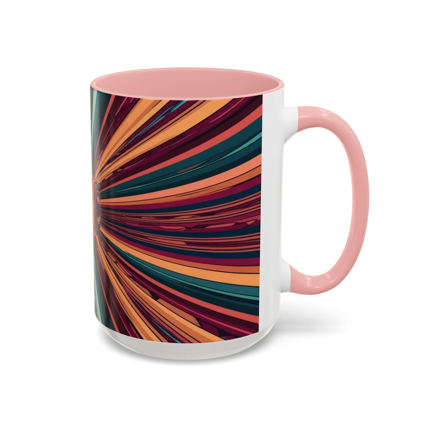 Optical Illusion Accent Mug – Ceramic Coffee Cup
