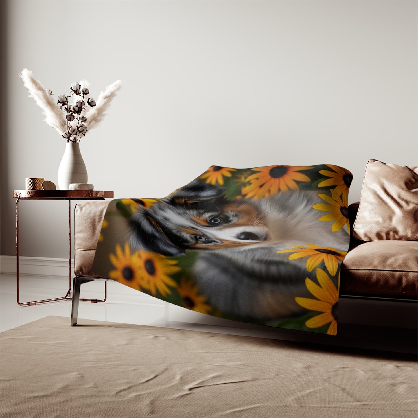 Miniature American Shepherd Sweatshirt Blanket