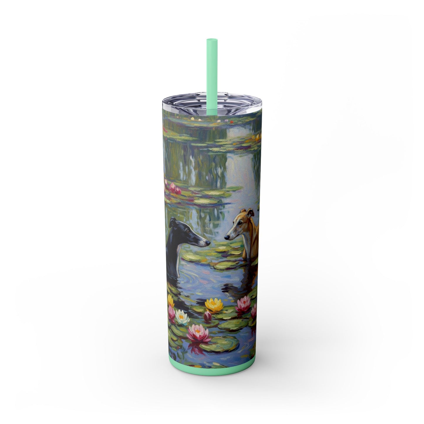 Vaso para galgos con pajita, 20 oz