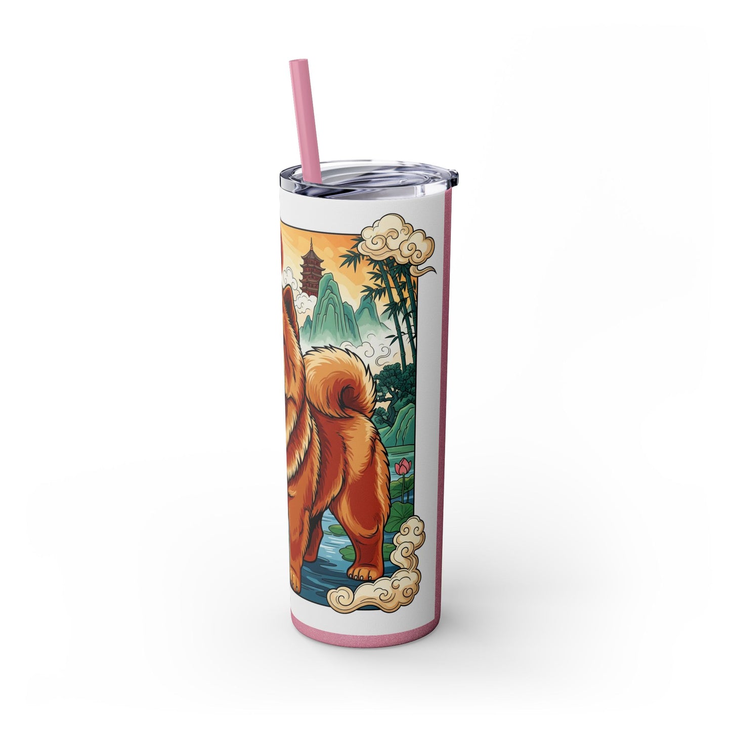 Skinny Tumbler with Straw – 20 oz Stainless Steel Cup