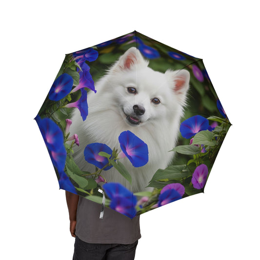 Japanese Spitz Semi-Automatic Foldable Umbrella