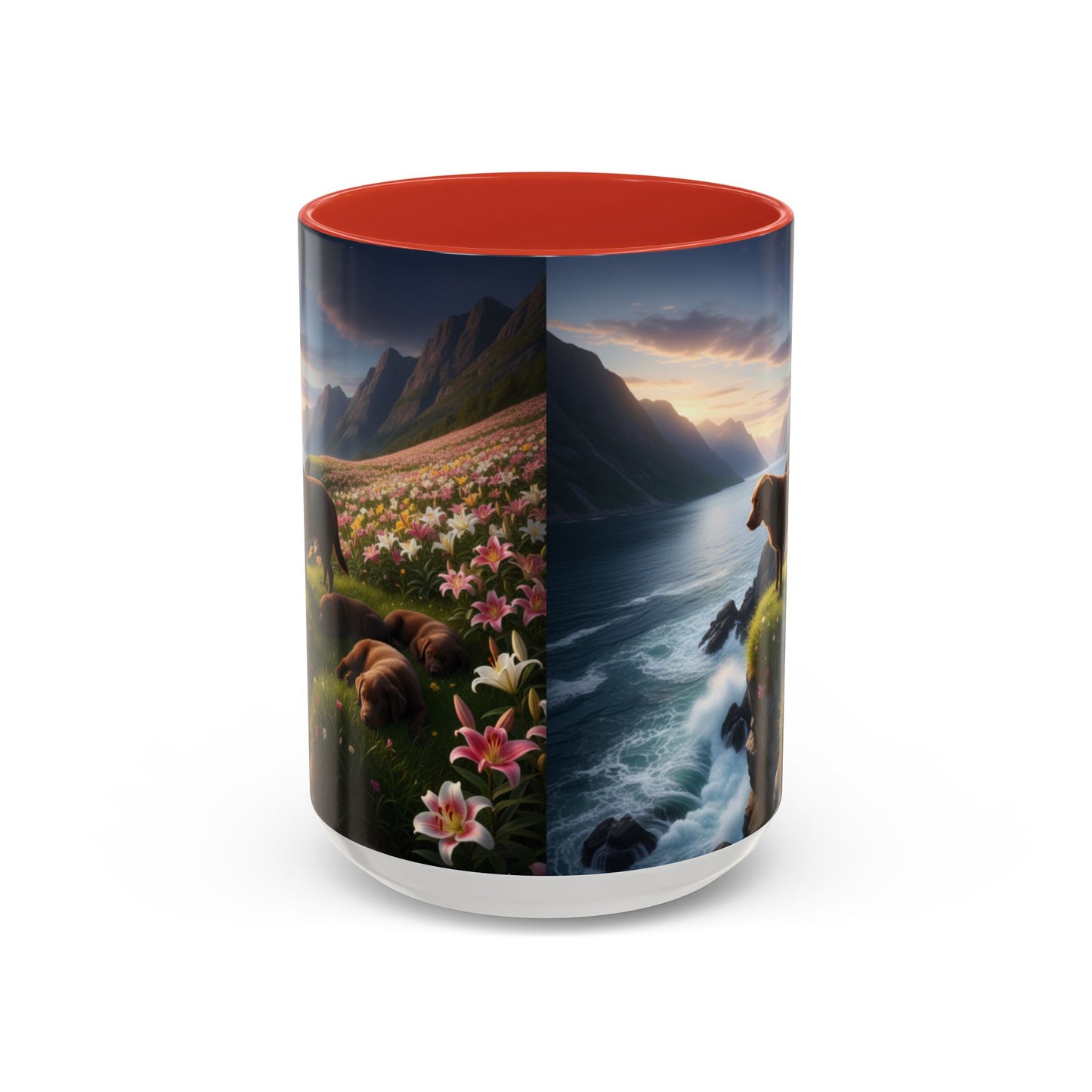 Chocolate Labrador Retriever Accent Mug – Ceramic Coffee Cup