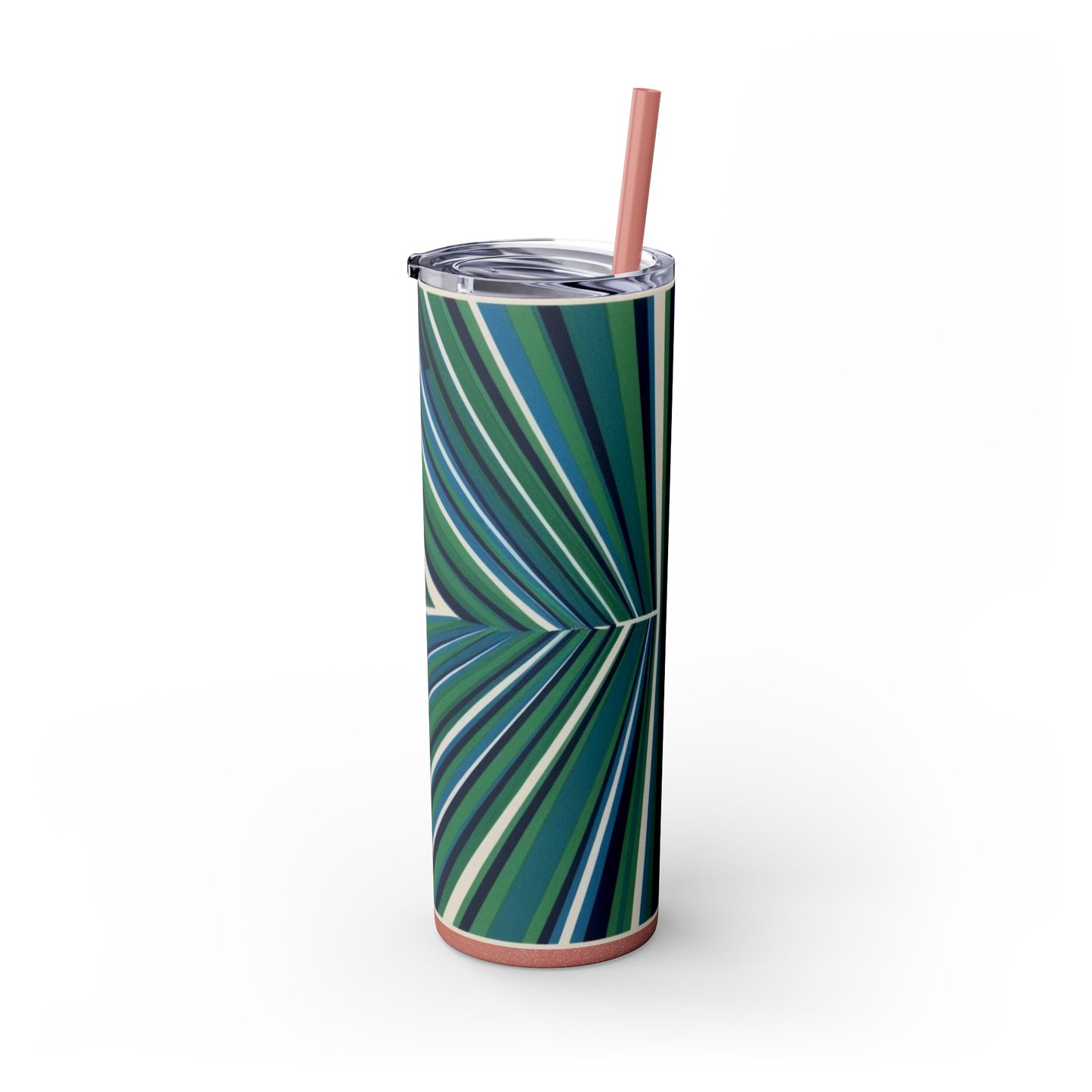 Optical Illusion Skinny Tumbler with Straw, 20oz