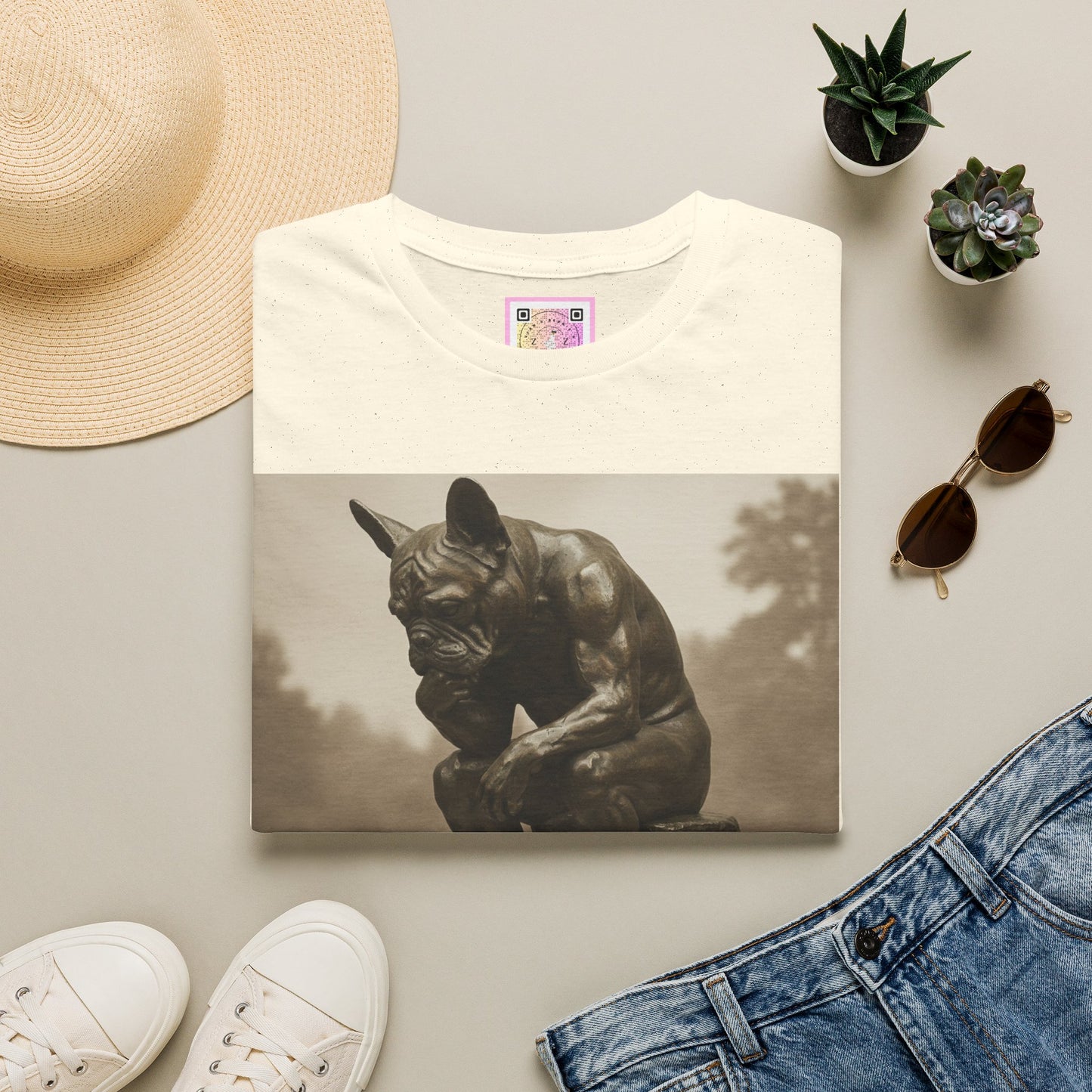 Canine Canvas Collection: Rodin Homage Tee Shirt