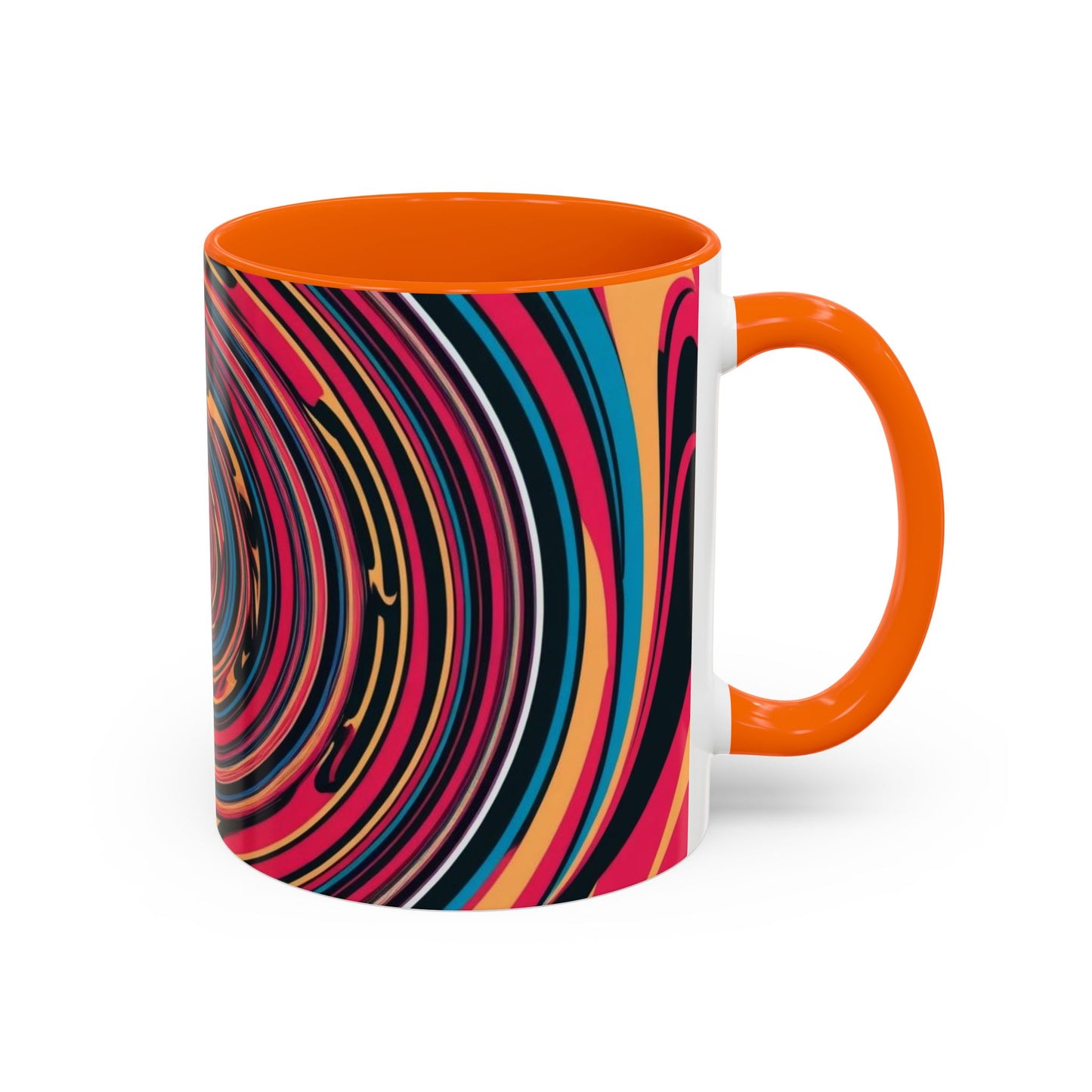 Optical Illusion Accent Mug – Ceramic Coffee Cup