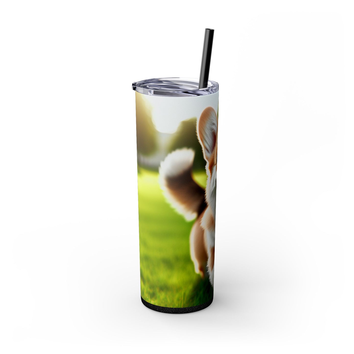 Welsh Corgi Pembroke Skinny Tumbler with Straw, 20oz