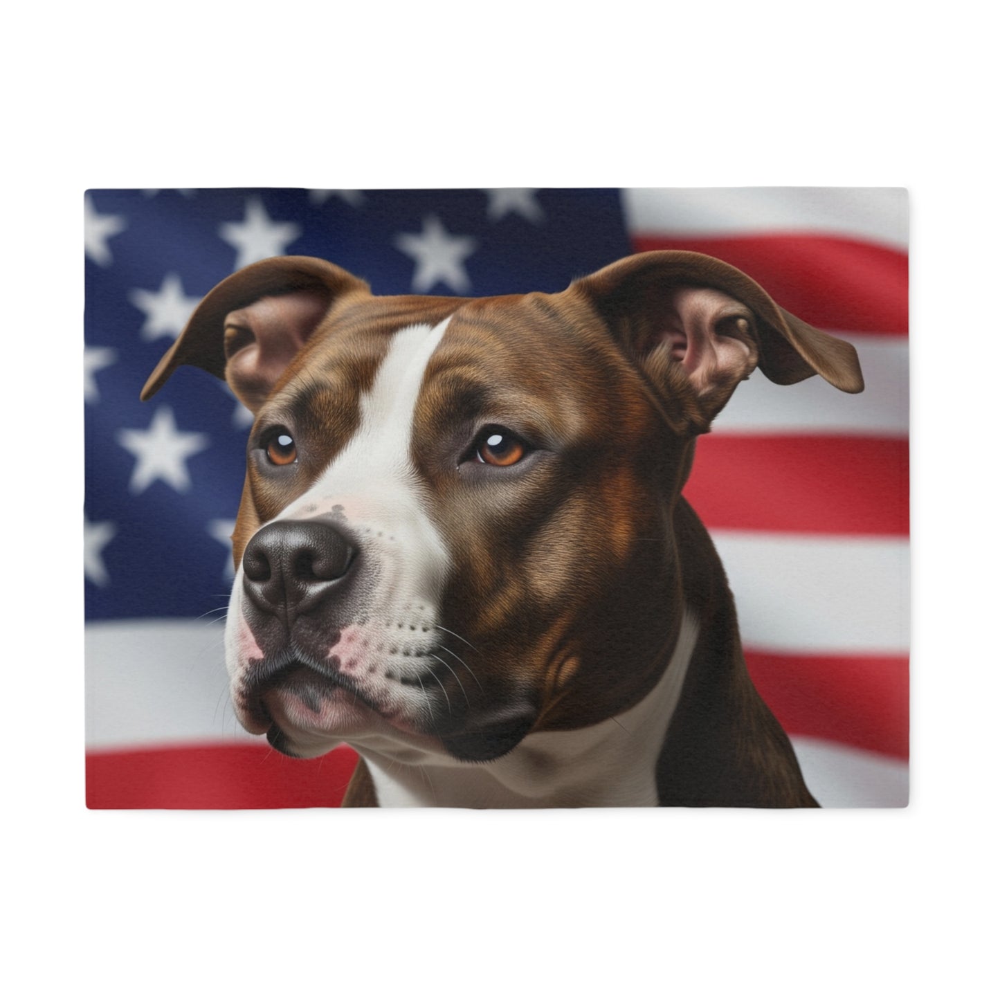 American Staffordshire Terrier Patriotic Blanket