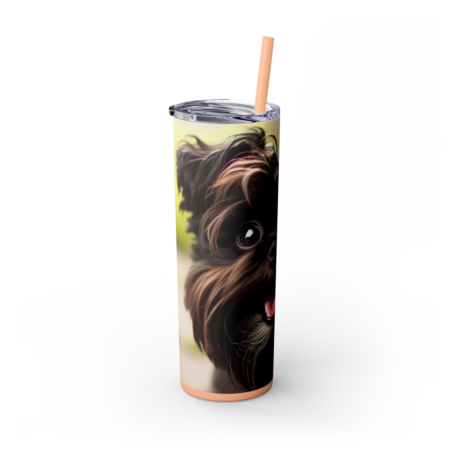 Affenpinscher Skinny Tumbler with Straw, 20oz
