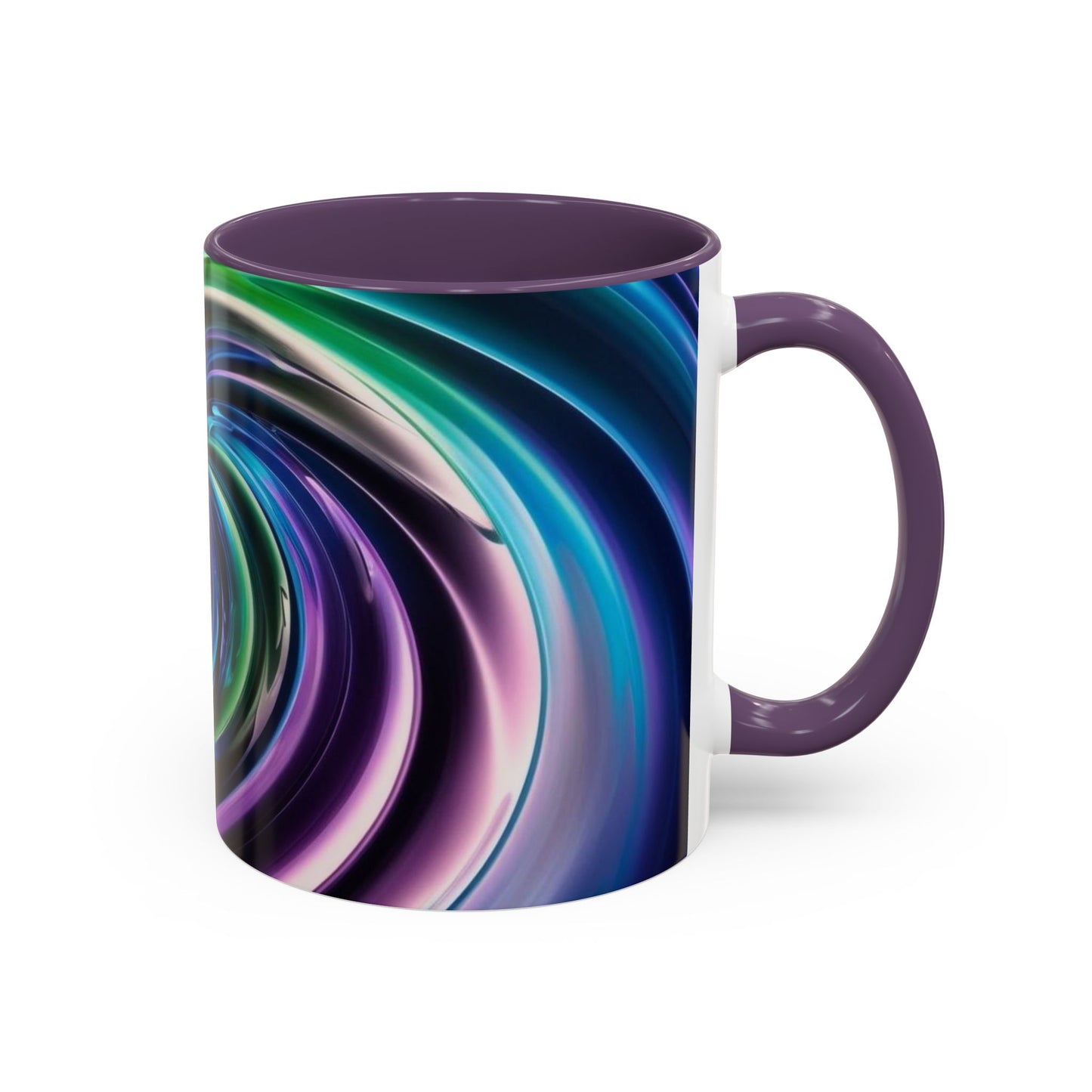 Optical Illusion Accent Mug – Ceramic Coffee Cup