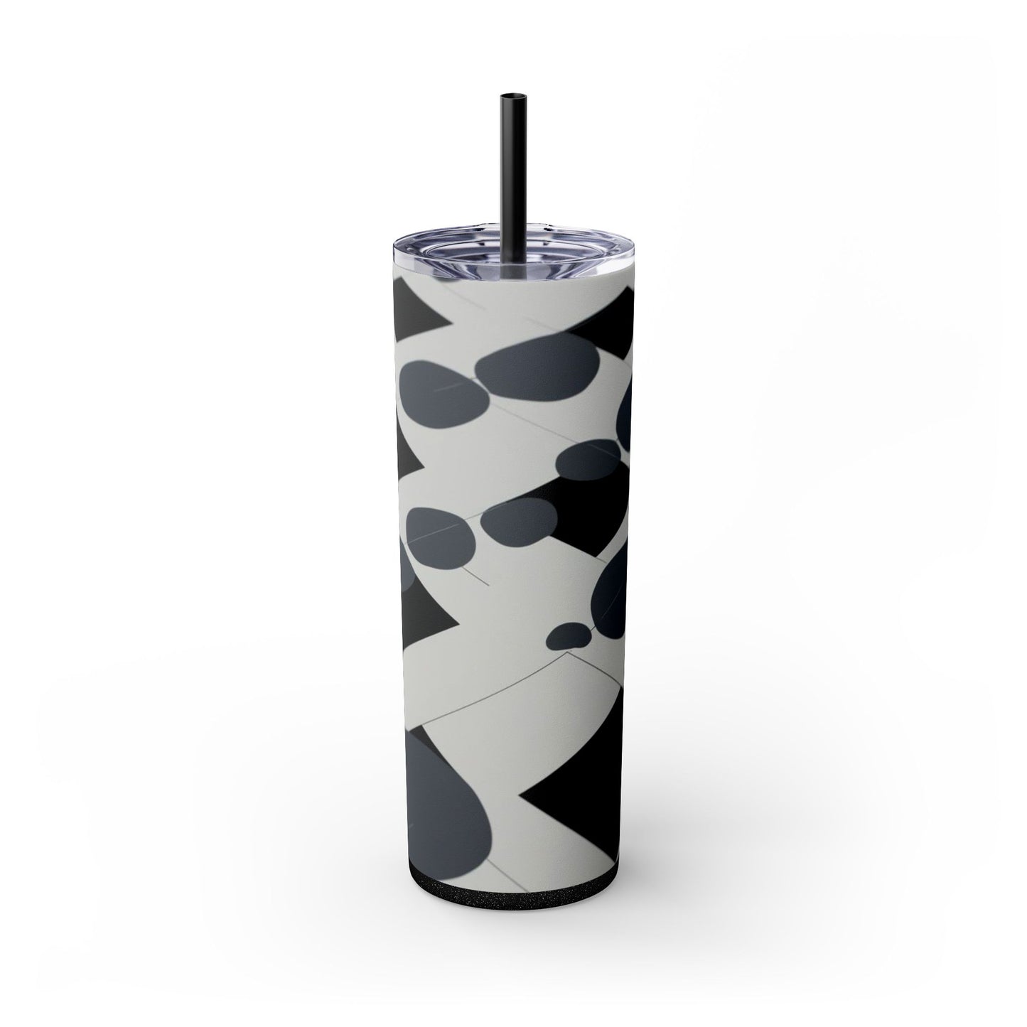 Optical Illusion Skinny Tumbler with Straw, 20oz