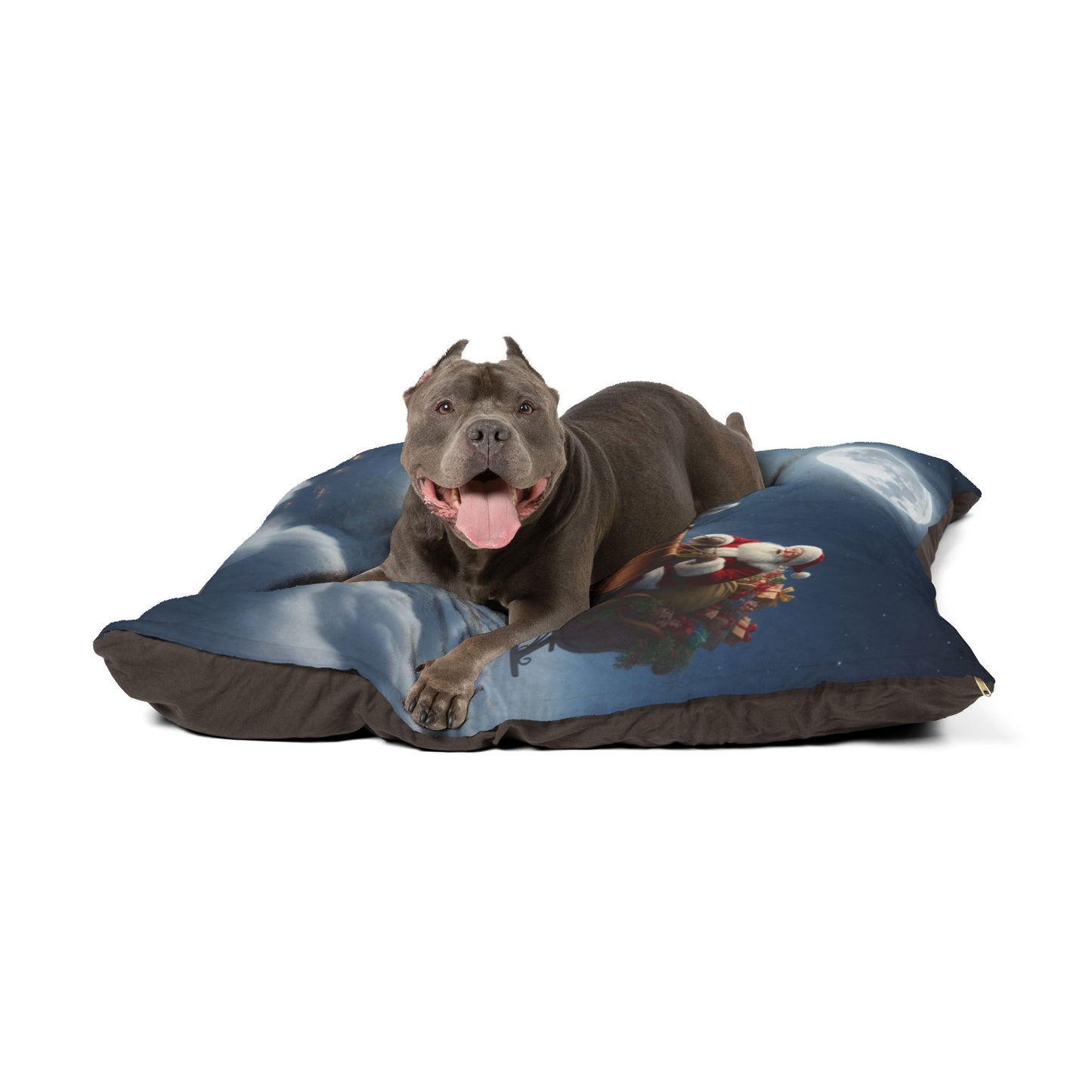 Santa's Poodle Powered Sleigh Pet Bed