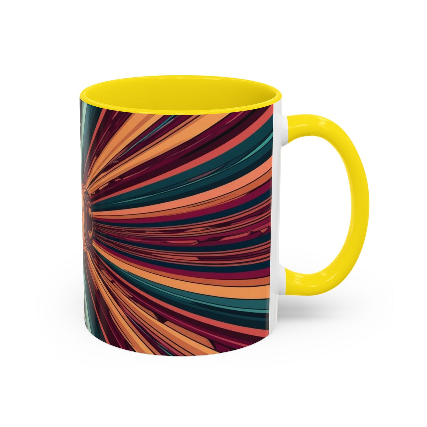 Optical Illusion Accent Mug – Ceramic Coffee Cup
