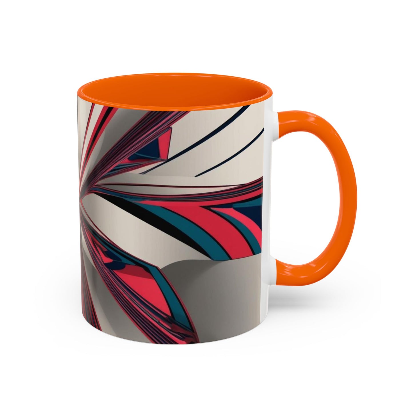 Optical Illusion Accent Mug – Ceramic Coffee Cup
