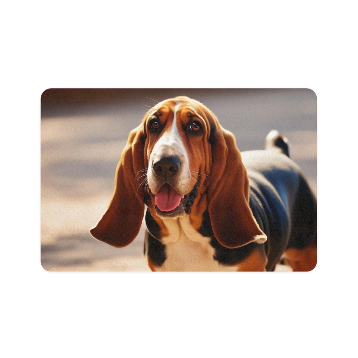 Pet Food Mat (12x18) - Basset Hound