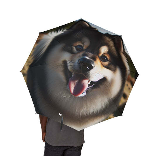 Norwegian Buhund Semi-Automatic Foldable Umbrella